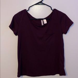 dark purple h&m short sleeve